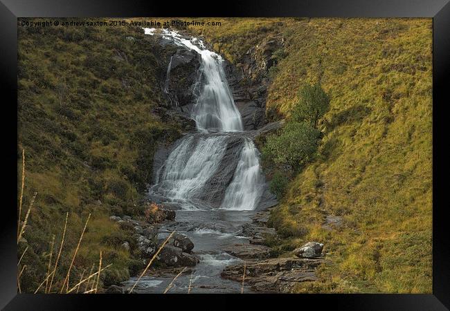  CASCADING WATER Framed Print by andrew saxton