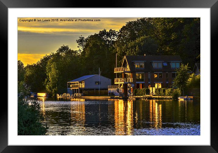 Boat Houses at Caversham Framed Mounted Print by Ian Lewis