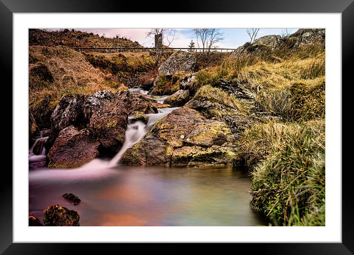Waterfall at Glen Kinglas  Framed Mounted Print by Valerie Paterson