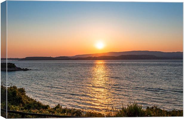 Sunset in beautiful Kefalonia  Canvas Print by Naylor's Photography
