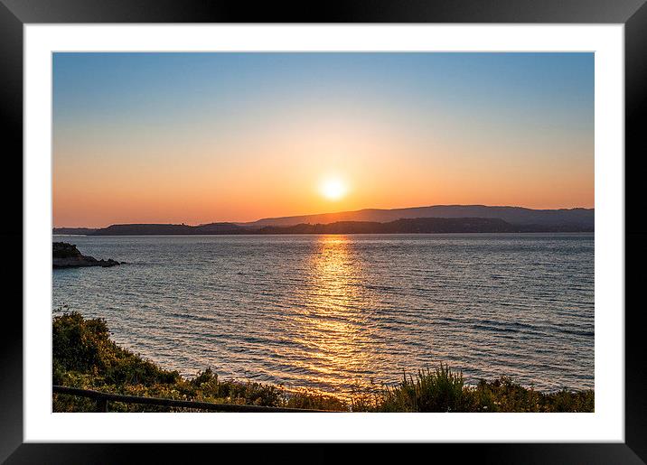 Sunset in beautiful Kefalonia  Framed Mounted Print by Naylor's Photography
