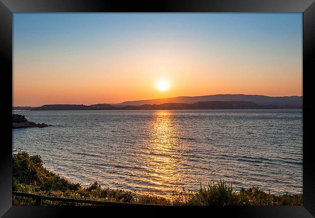 Sunset in beautiful Kefalonia  Framed Print by Naylor's Photography