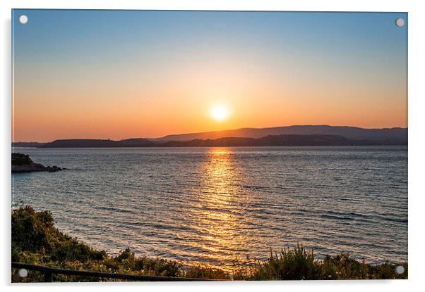 Sunset in beautiful Kefalonia  Acrylic by Naylor's Photography