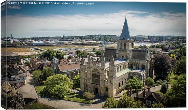  Rochester Cathedral  Canvas Print by Paul Muscat