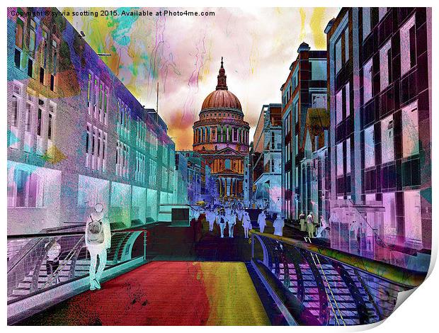  St Paul's Cathedral  Print by sylvia scotting