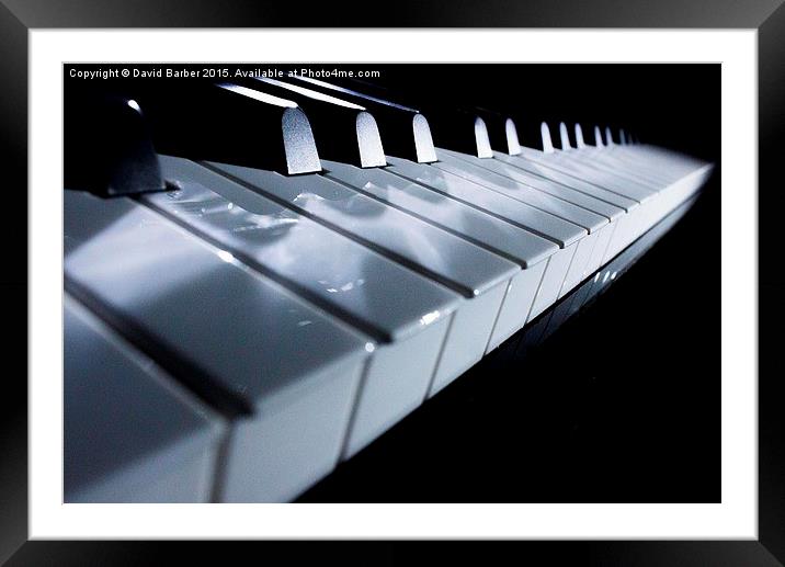  Black piano white Framed Mounted Print by David Barber