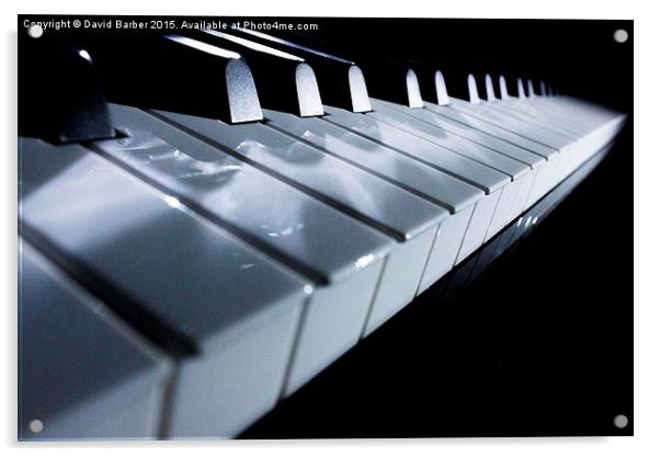  Black piano white Acrylic by David Barber