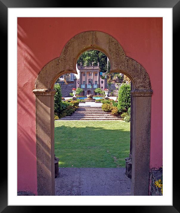  Archway view Portmeirion gardens Framed Mounted Print by Reg Dobson