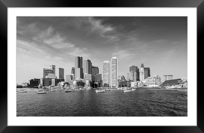  Boston Downtown Framed Mounted Print by Bob Small