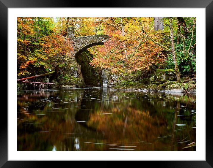 Hermitage Bridge, River Braan Framed Mounted Print by Iain MacDiarmid