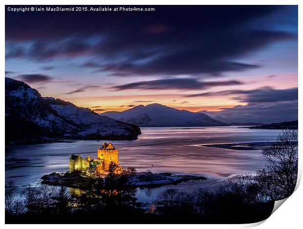  Eilean Donan Castle After Sunset Print by Iain MacDiarmid