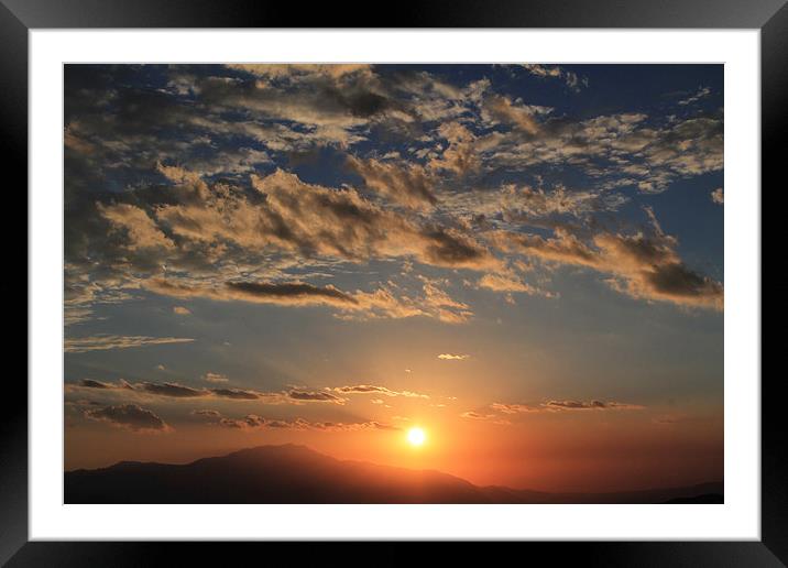  Keys View Sunset - Joshua Tree National Park CA Framed Mounted Print by Chris Pickett