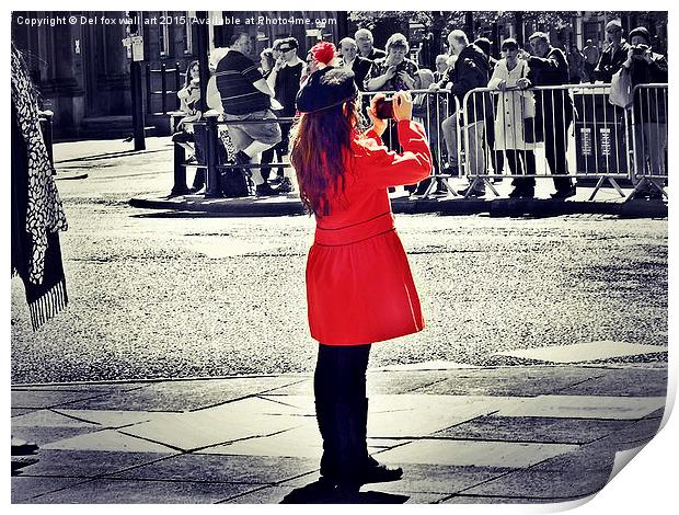  girl in red Print by Derrick Fox Lomax