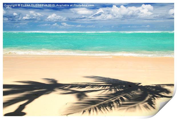 Tropical beach Print by ELENA ELISSEEVA