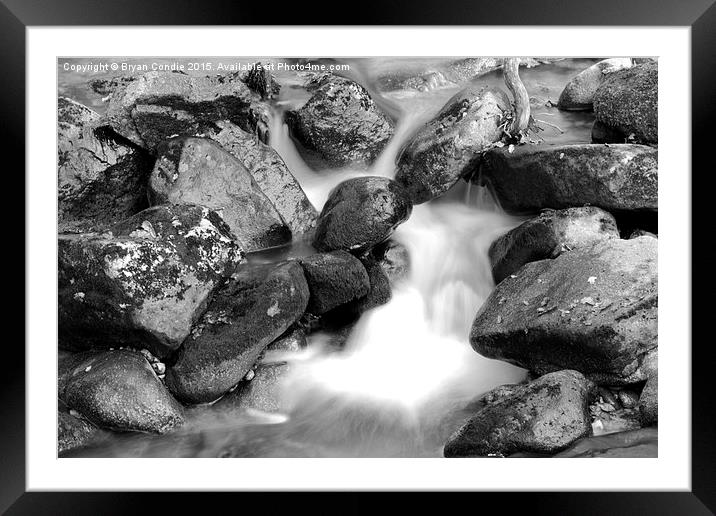  Where the river flows Framed Mounted Print by Bryan Condie