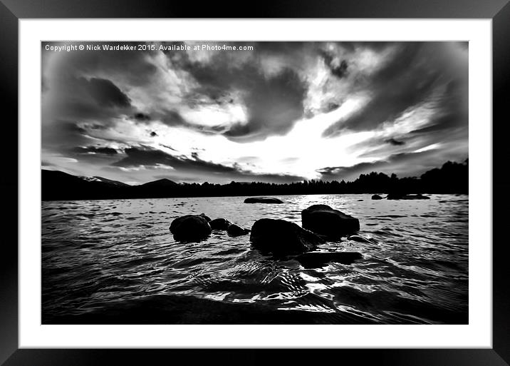  Dramatic skies at Loch Leven Framed Mounted Print by Nick Wardekker