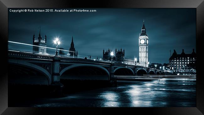 Big Ben from Westminster Bridge Framed Print by Rob Nelson