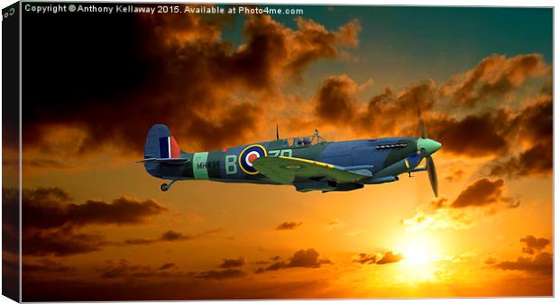  SPITFIRE MH434 Canvas Print by Anthony Kellaway