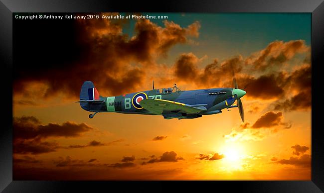  SPITFIRE MH434 Framed Print by Anthony Kellaway