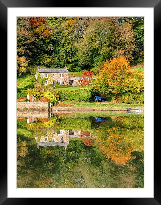 Autumn at Lerryn in Cornwall Framed Mounted Print by Helen Hotson