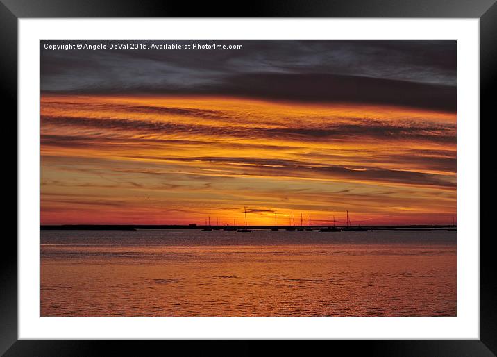  Bye Sunset Framed Mounted Print by Angelo DeVal