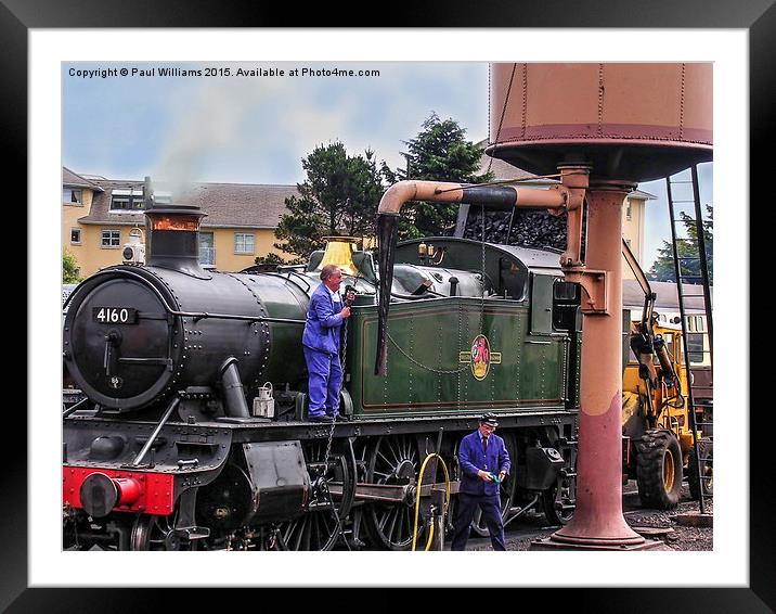  Getting the Loco Ready Framed Mounted Print by Paul Williams