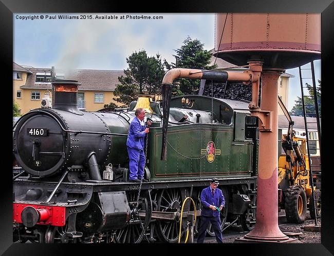  Getting the Loco Ready Framed Print by Paul Williams