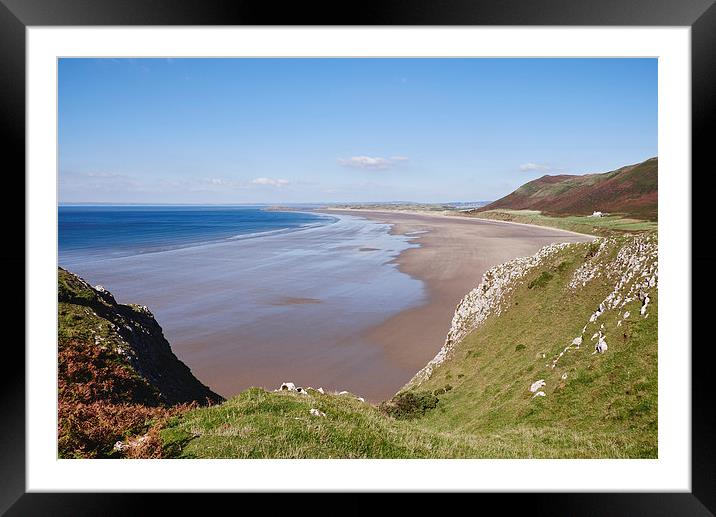 Rhossili beach. Wales, UK. Framed Mounted Print by Liam Grant