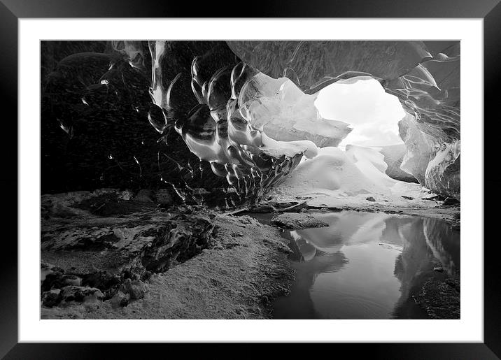 Ice cave Framed Mounted Print by David Howes
