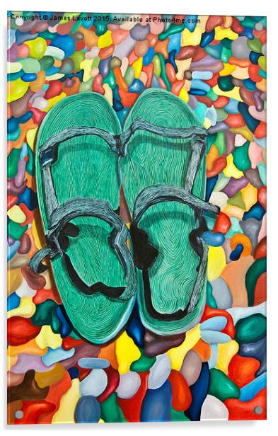  Skopelos Sandals   Acrylic by James Lavott