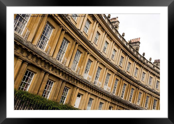  Bath's Georgian Architecture, The Circus Framed Mounted Print by Carolyn Eaton
