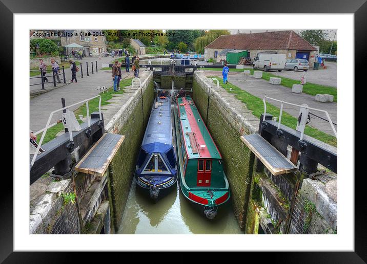 The Lock Bradford on Avon Framed Mounted Print by Nicola Clark