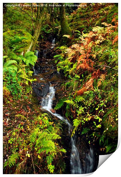 Scottish mountain stream Print by Lawson Jones