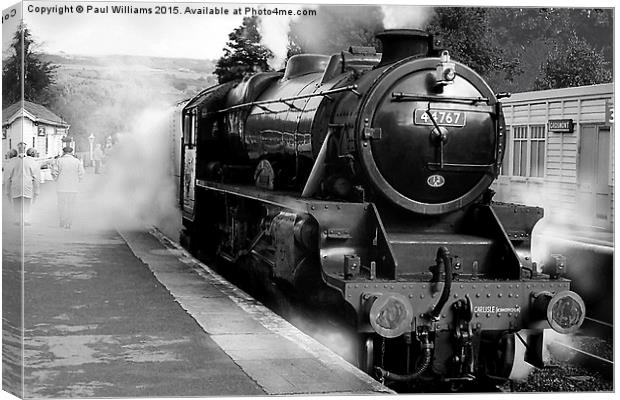  All Steamed Up (monochrome) Canvas Print by Paul Williams