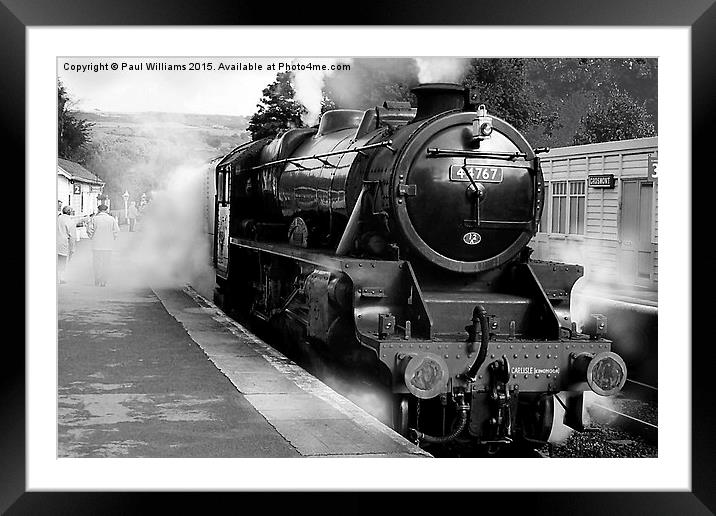  All Steamed Up (monochrome) Framed Mounted Print by Paul Williams