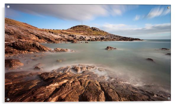  Limeslade Bay Swansea Acrylic by Leighton Collins