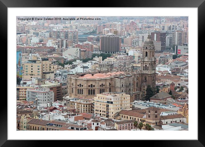  Malaga Cathedral Framed Mounted Print by Claire Colston