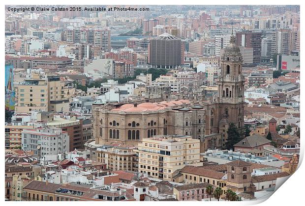  Malaga Cathedral Print by Claire Colston