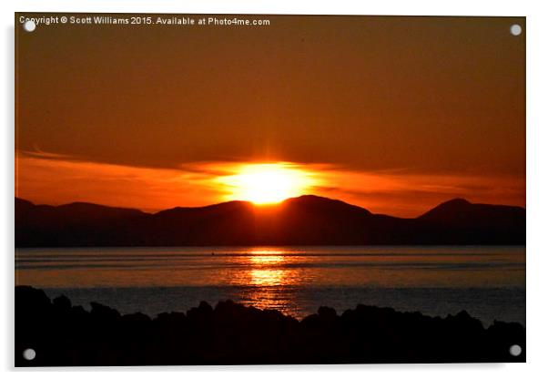  Scottish Sunset Acrylic by Scott Williams