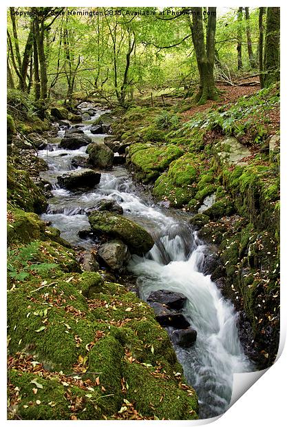  River Lyd on Dartmoor Print by Pete Hemington