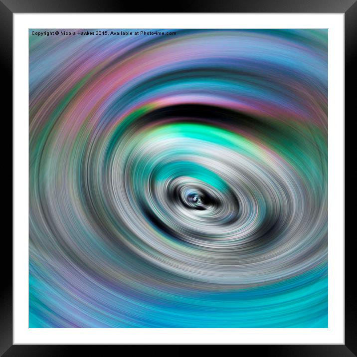  Rainbow River (blue) Framed Mounted Print by Nicola Hawkes