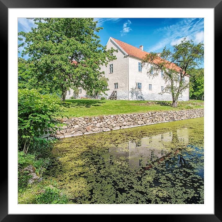 Tommarps Kungsgard Slott in Skane Framed Mounted Print by Antony McAulay