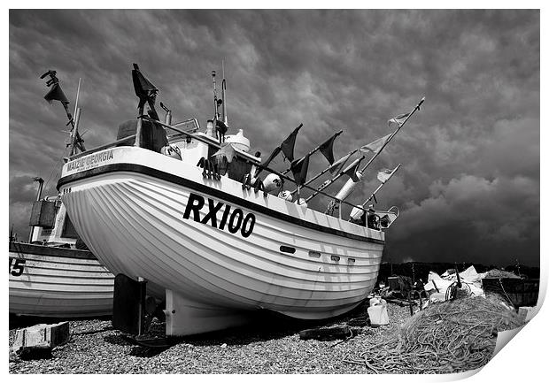  Hastings fishing boat Print by Tony Bates