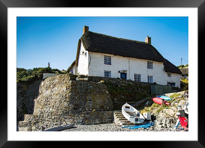 Fishermans Cottage Framed Mounted Print by Brian Roscorla