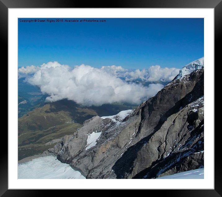  View from the Eiger, Switzerland. Framed Mounted Print by Dawn Rigby