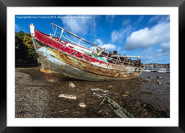  Shipwreck Framed Mounted Print by Kevin Clelland