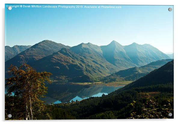  Five Sisters of Kintail Acrylic by Derek Whitton