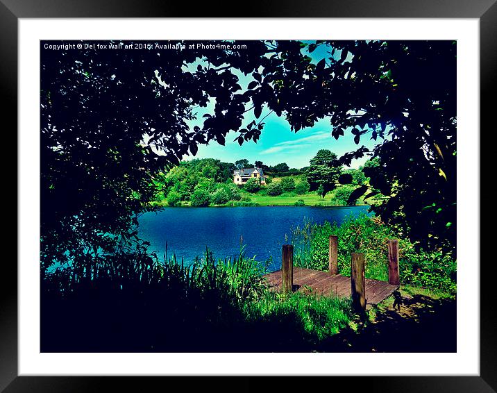  house on the lake Framed Mounted Print by Derrick Fox Lomax