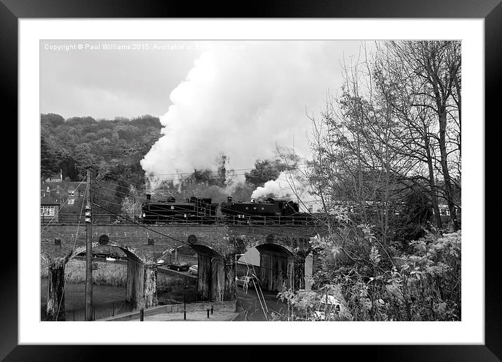  Steam on Coalbrookdale Viaduct Framed Mounted Print by Paul Williams