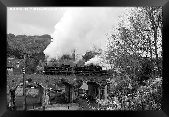 Steam on Coalbrookdale Viaduct Framed Print by Paul Williams